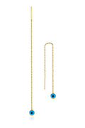 14ct Gold Evil Eye Drop Earrings