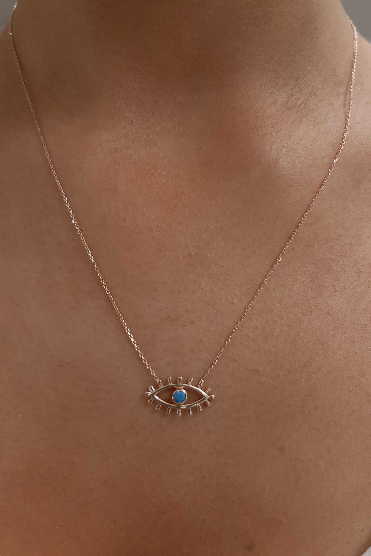 14ct Gold Evil Eye Necklace