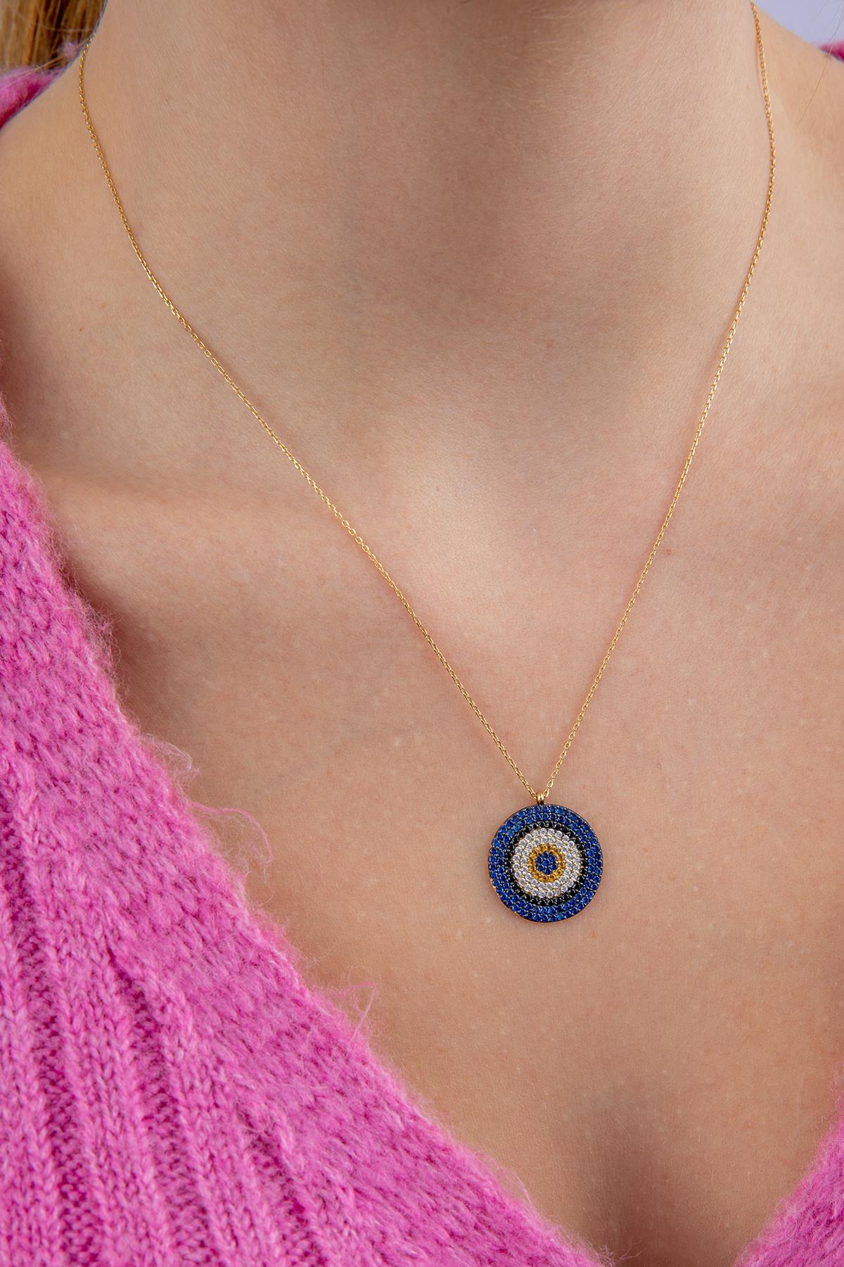 14K Gold Evil Eye Necklace 2