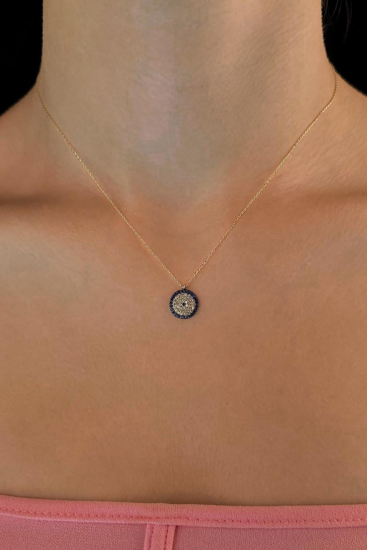 14ct Gold Evil Eye Necklace