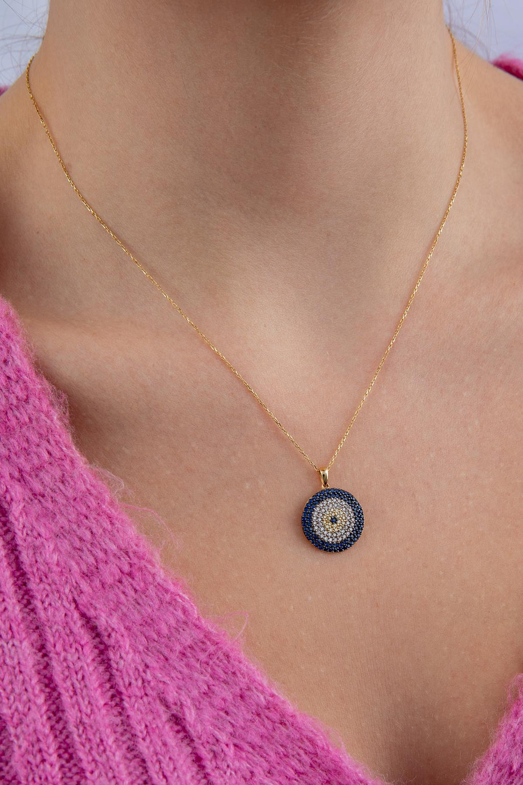 14ct Gold Evil Eye Necklace 4
