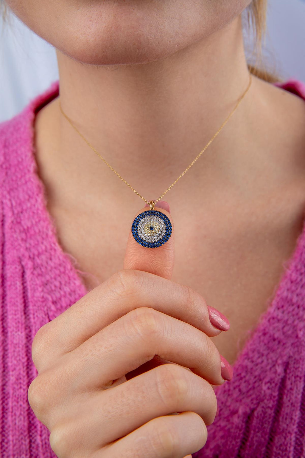 14ct Gold Evil Eye Necklace 4