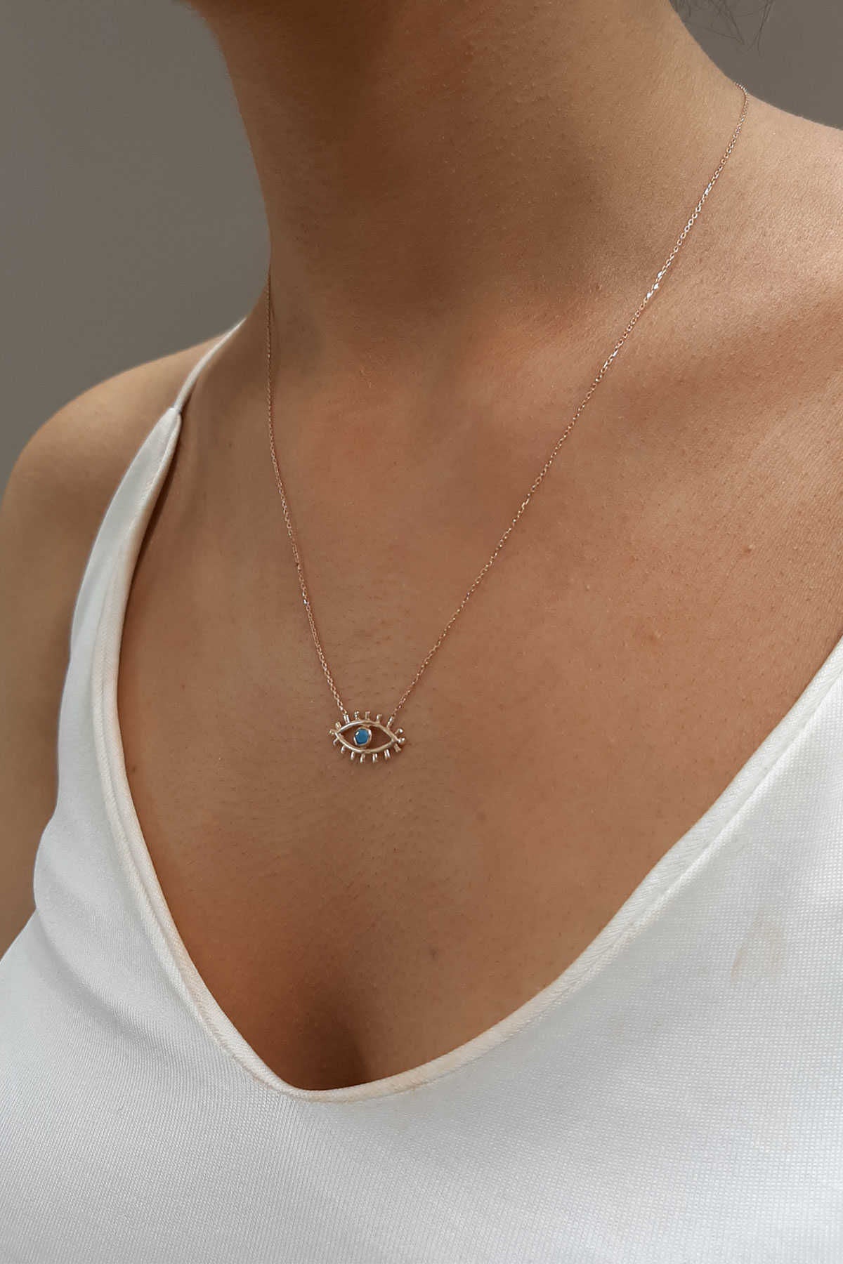 14ct Gold Evil Eye Necklace