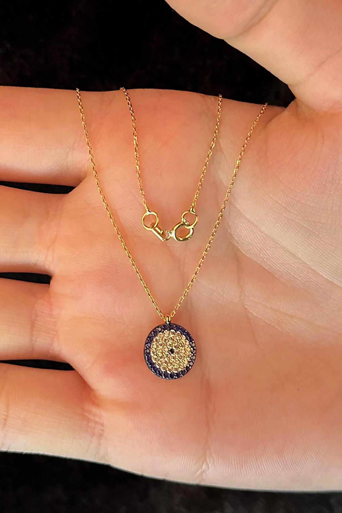 14ct Gold Evil Eye Necklace