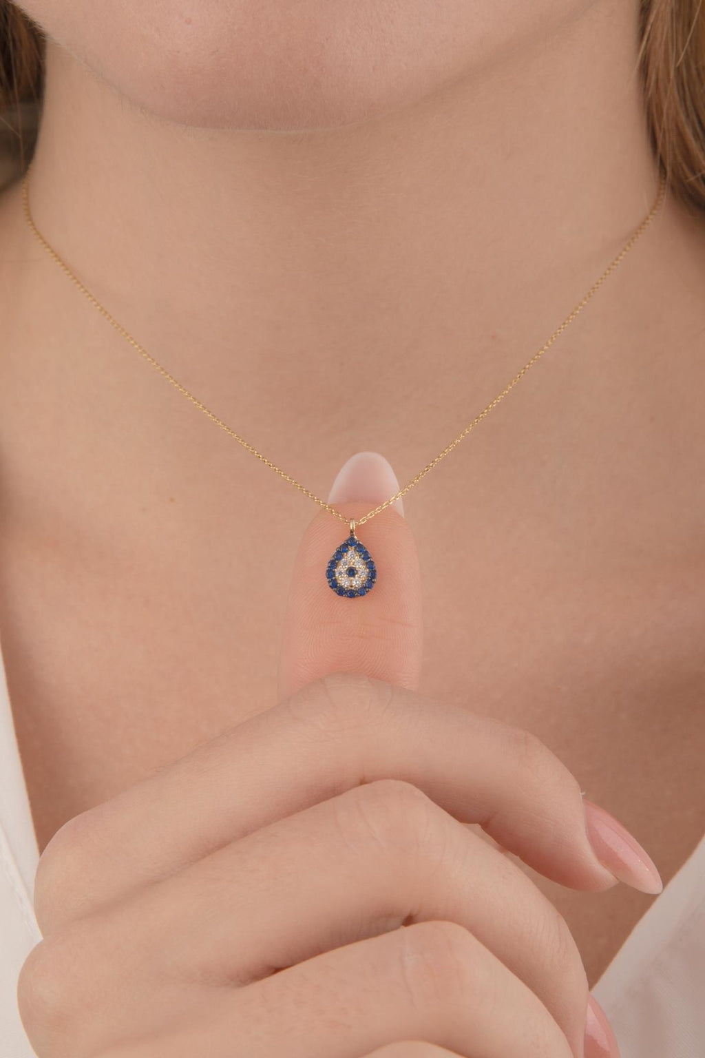 14ct Gold Evil Eye Necklace