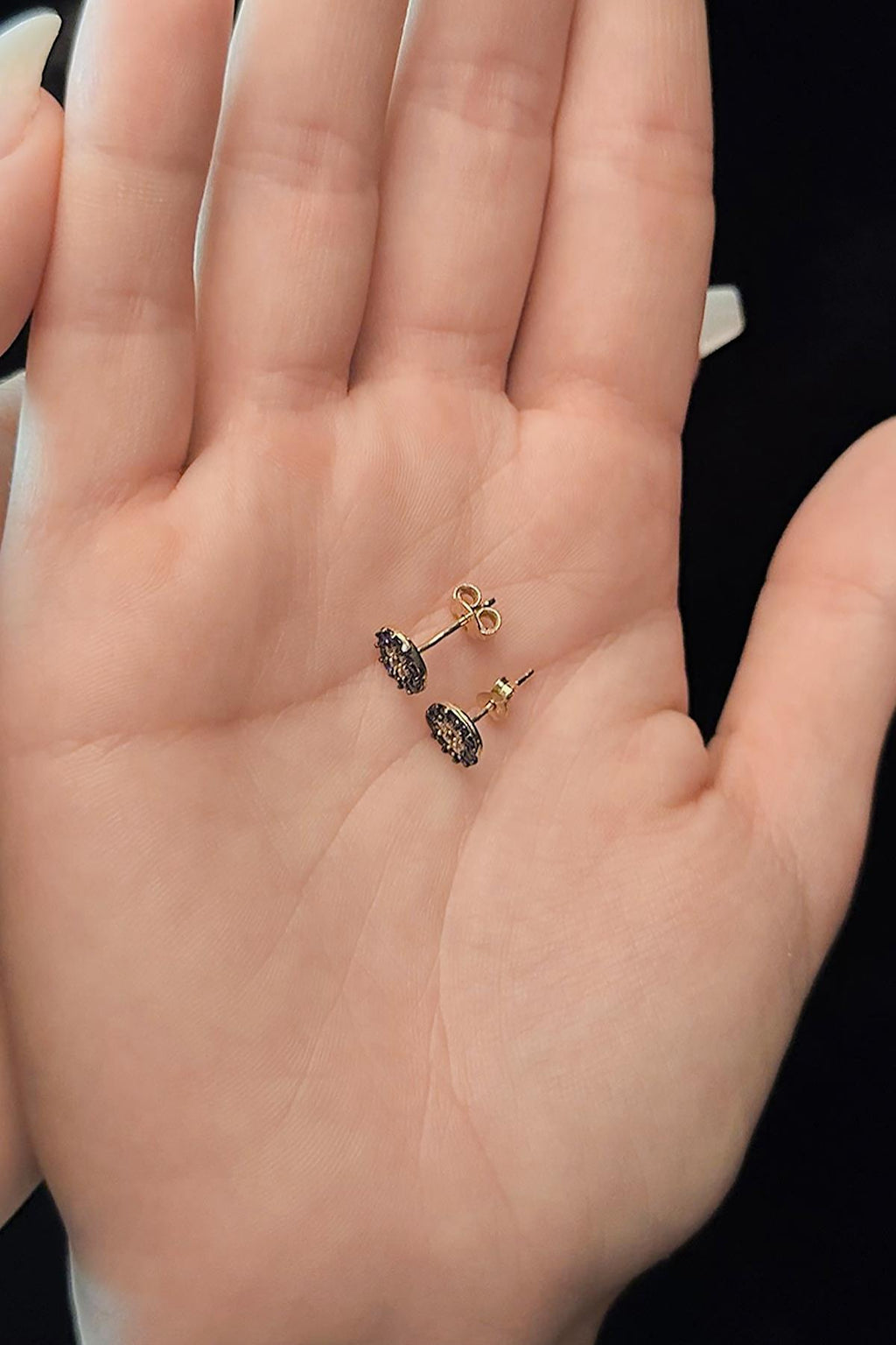 14ct Gold Evil Eye Stud Earrings