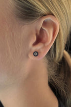 14ct Gold Evil Eye Stud Earrings