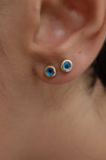 14ct Gold Evil Eye Stud Earrings
