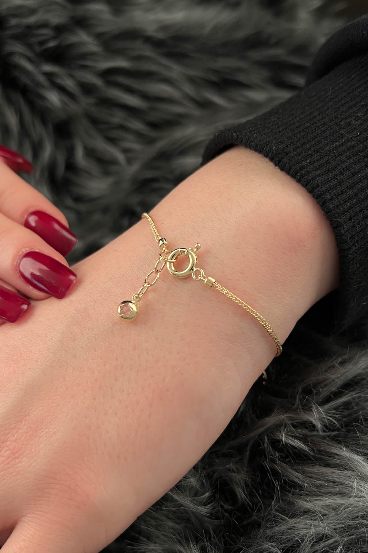 14ct Gold Eye Detailed Lucky Bracelet