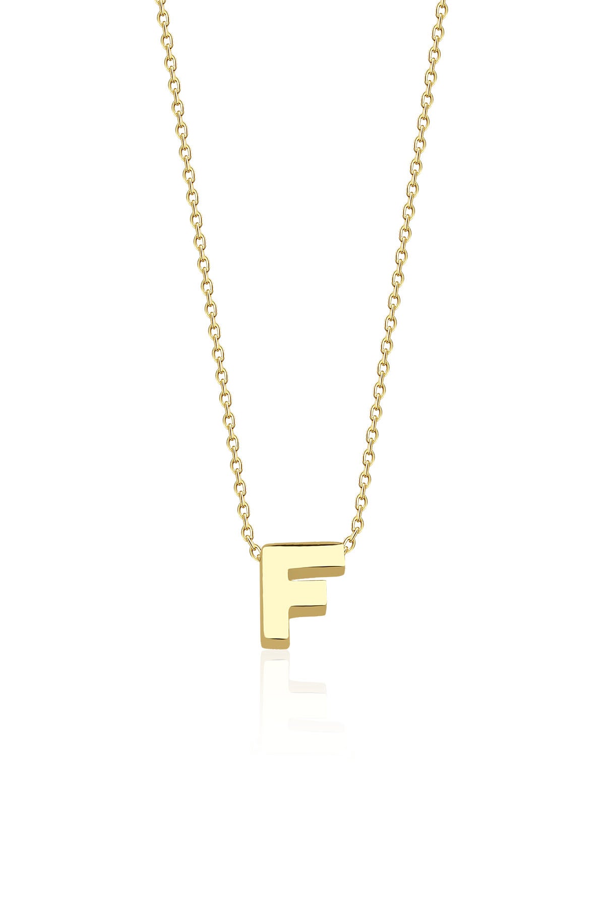 14ct Gold F Initial Necklace