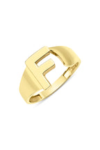14ct Gold F Initial Ring