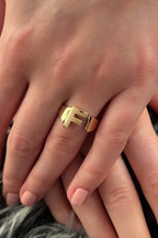 14ct Gold F Initial Ring