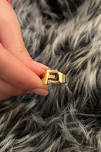 14ct Gold F Initial Ring