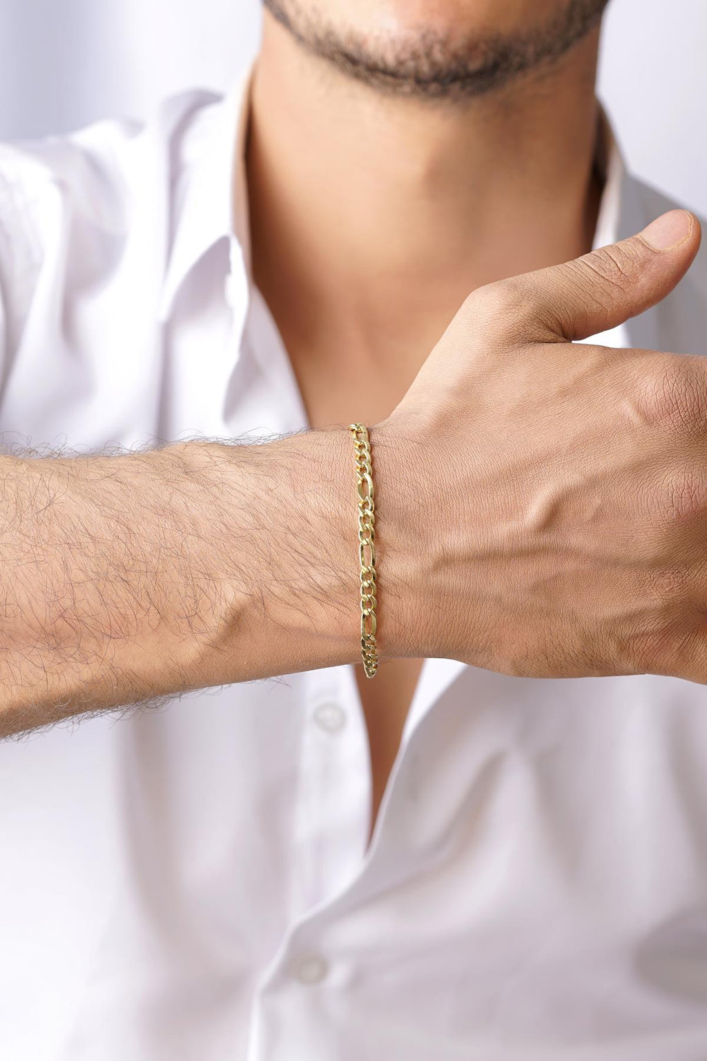 14ct Gold Figaro Bracelet  0.163 inch