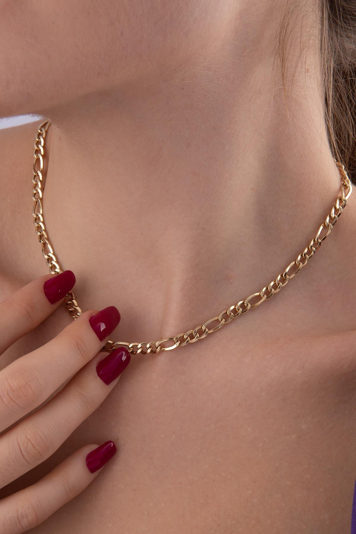 14K Gold Figaro Chain   0.190 inch