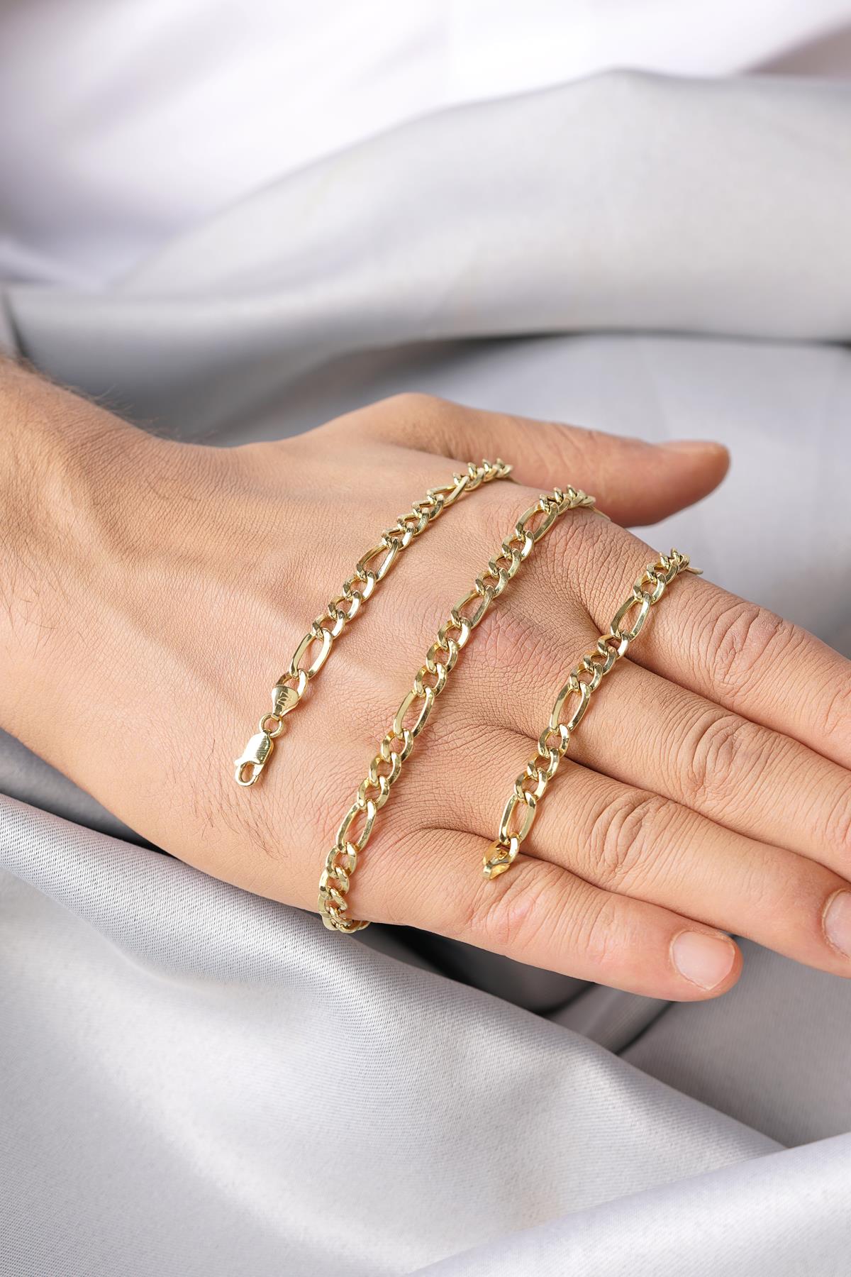 14ct Gold Figaro Chain   0.190 inch