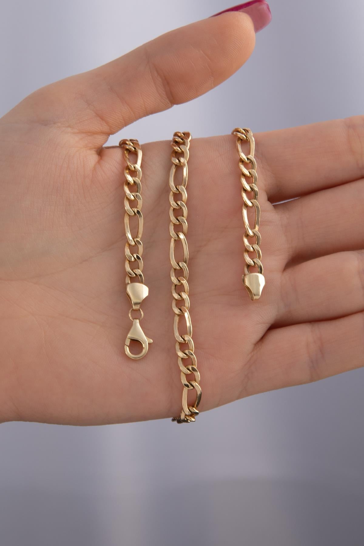 14K Gold Figaro Chain   0.190 inch