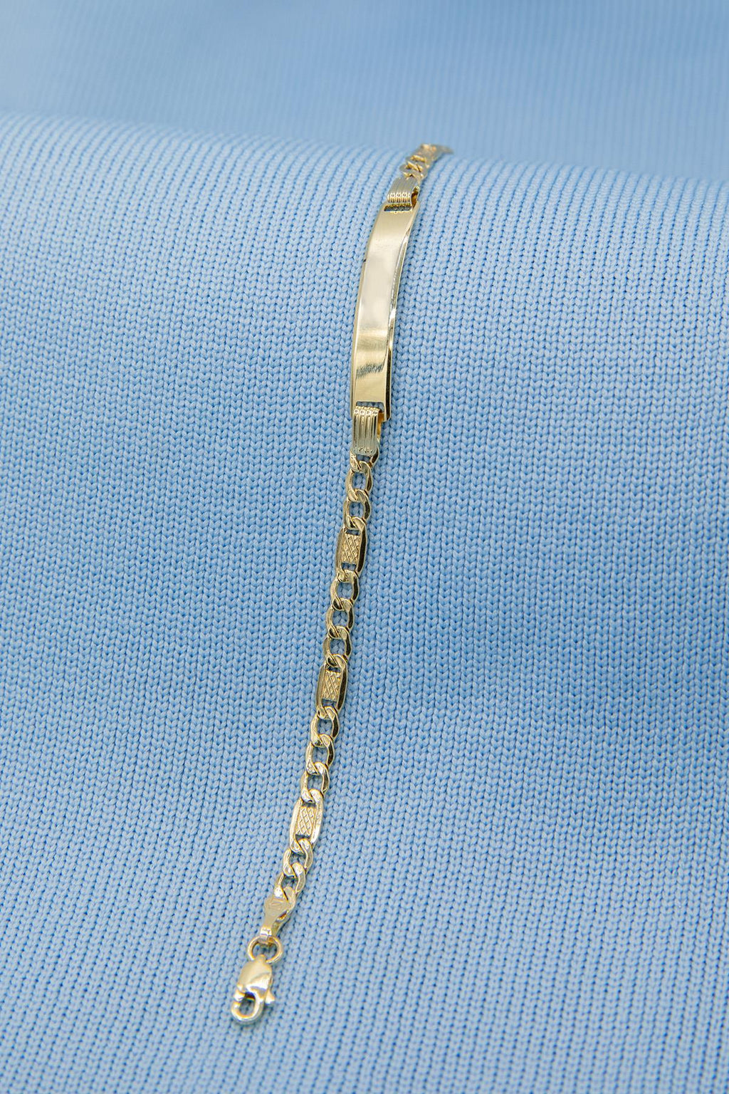 14ct Gold Figaro İD Bracelet