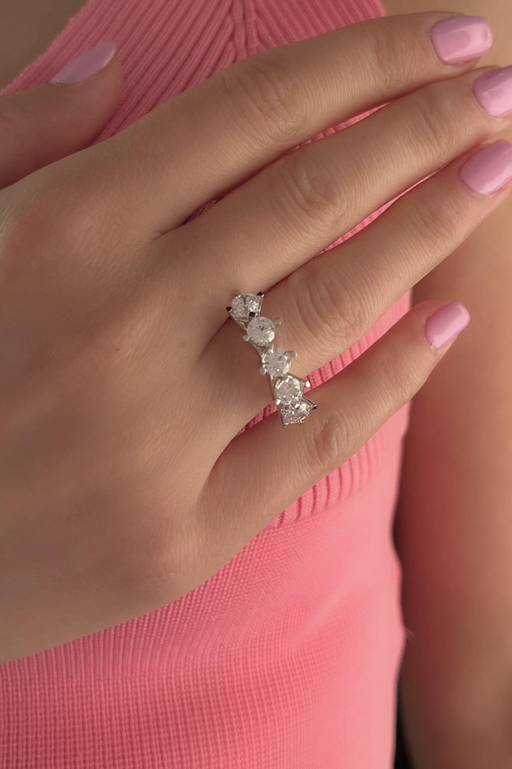 14ct Gold Five Stone Ring