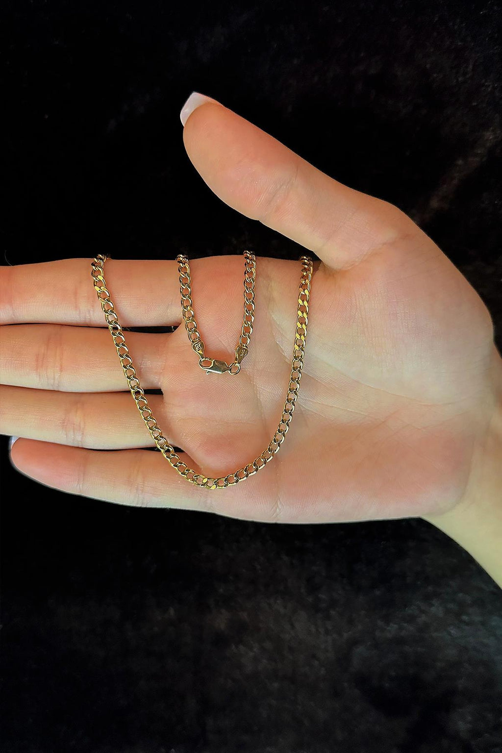 14ct Gold Flat Cuban Chain  0.143 inch