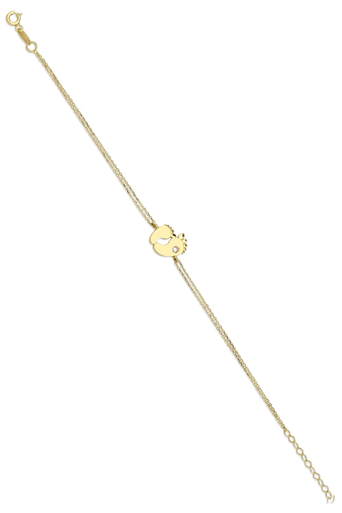 14K Gold Footprint Shape Bracelet