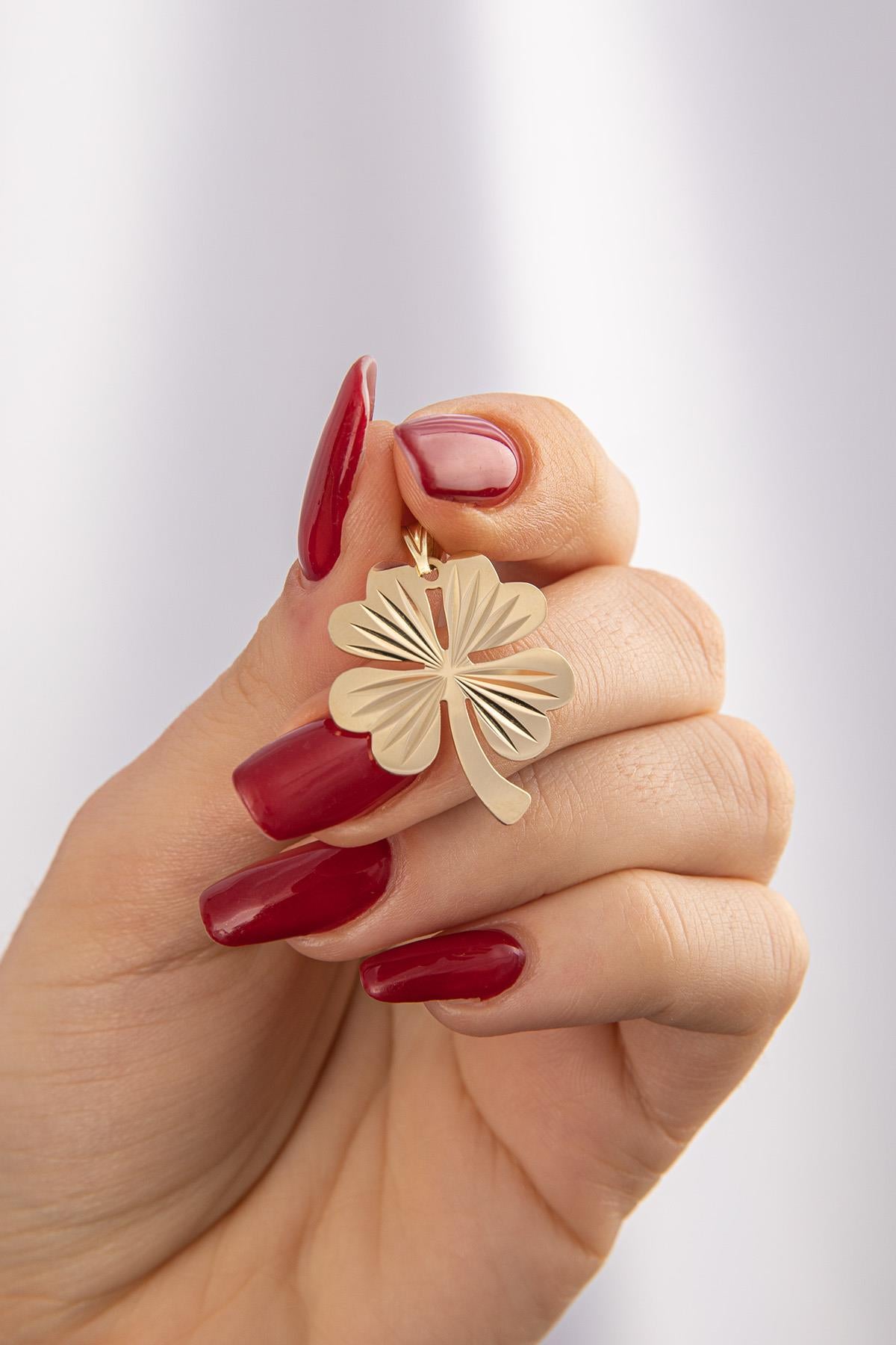 14ct Gold Four Leaf Clover Charm