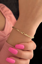 14ct Gold Franco Roller Chain Bracelet