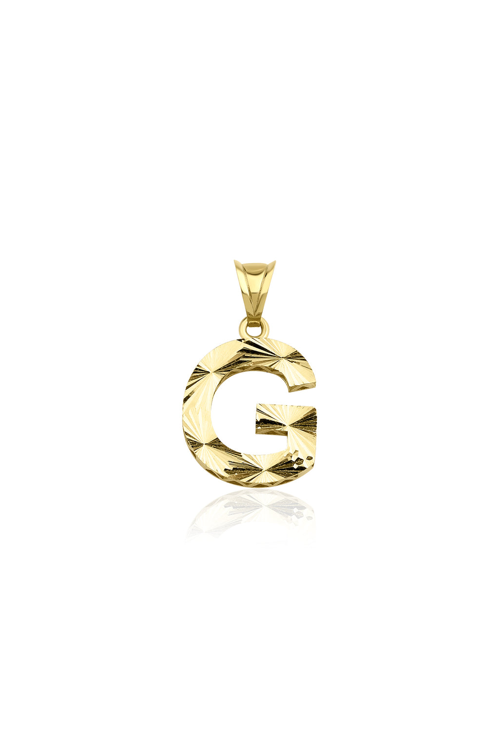 14ct Gold G Letter Mini Shine Pendant