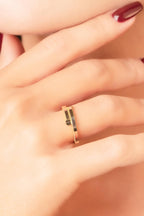 14ct Gold Gleaming Angular Ring