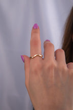 14ct Gold Gleaming Zigzag Ring