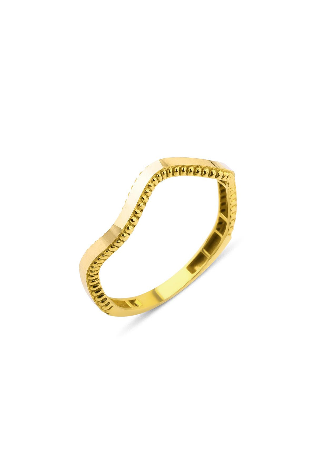 14ct Gold Gleaming Zigzag Ring