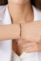 14ct Gold Greek Patterned Bracelet