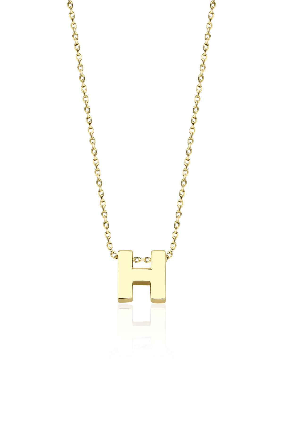 14ct Gold H Initial Necklace