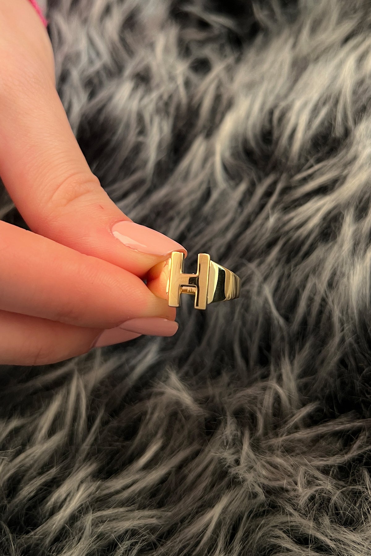 14ct Gold H Initial Ring