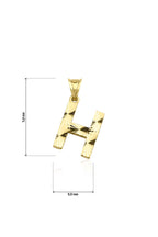 14ct Gold H Letter Mini Shine Pendant