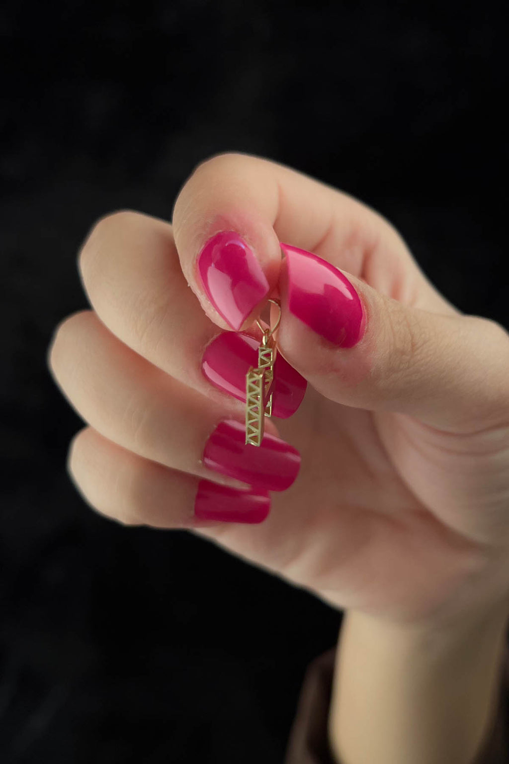 14ct Gold H Letter Mini Shine Pendant