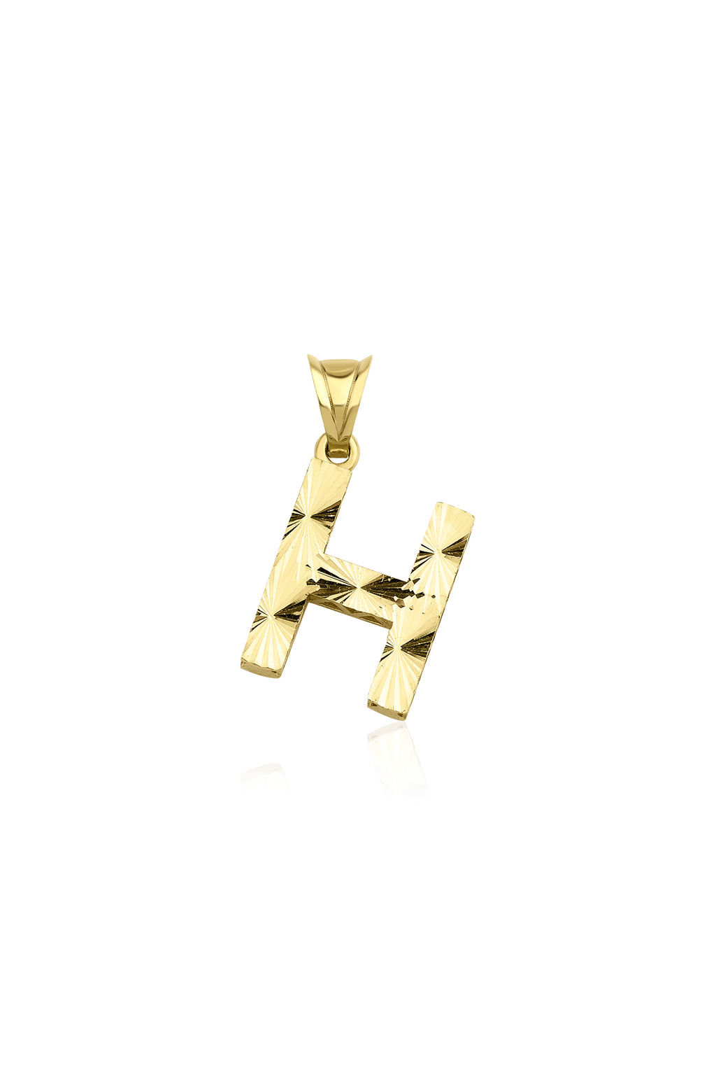 14ct Gold H Letter Mini Shine Pendant
