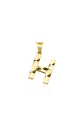 14ct Gold H Letter Mini Shine Pendant
