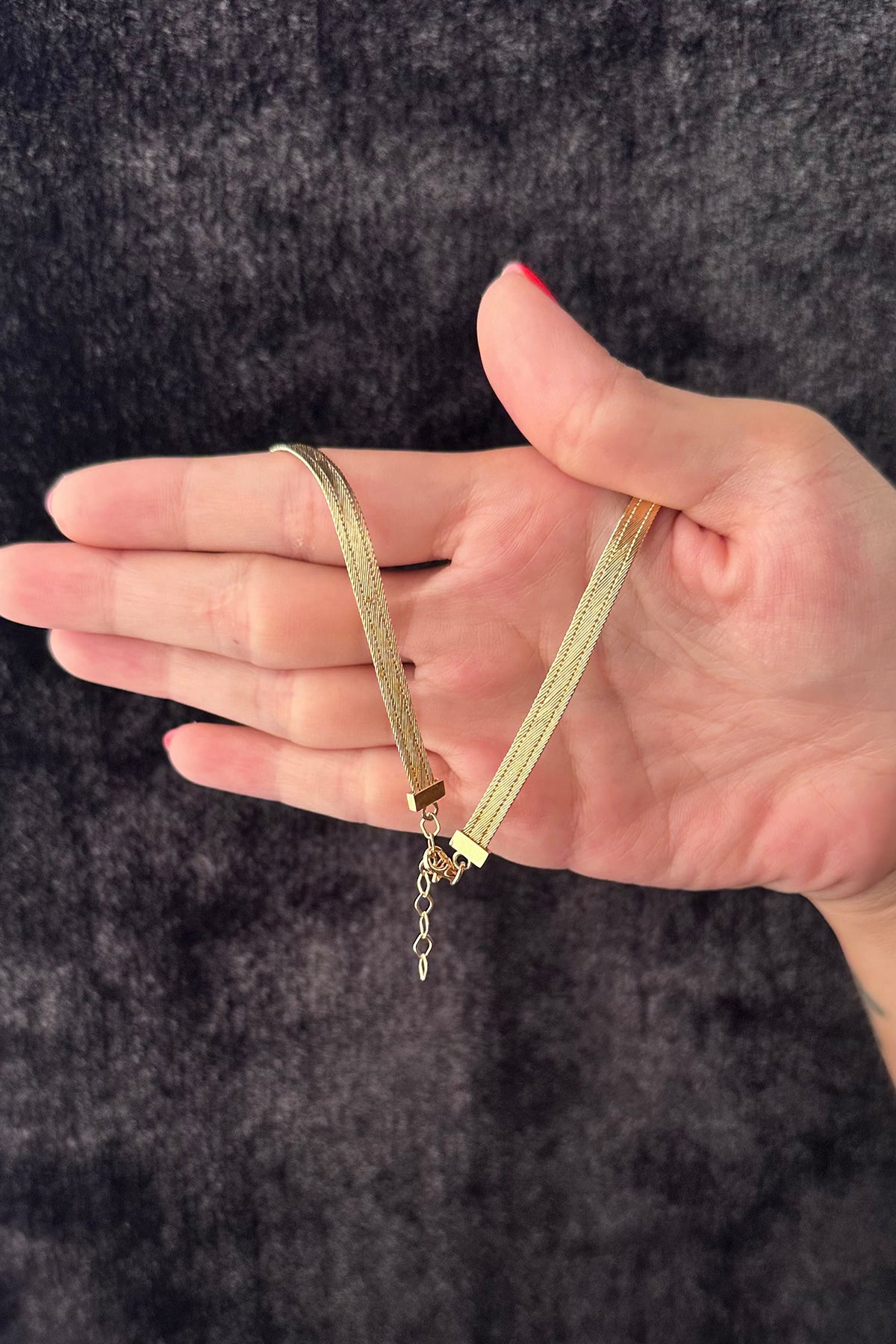 14ct Gold Hand Knitted Choker Necklace