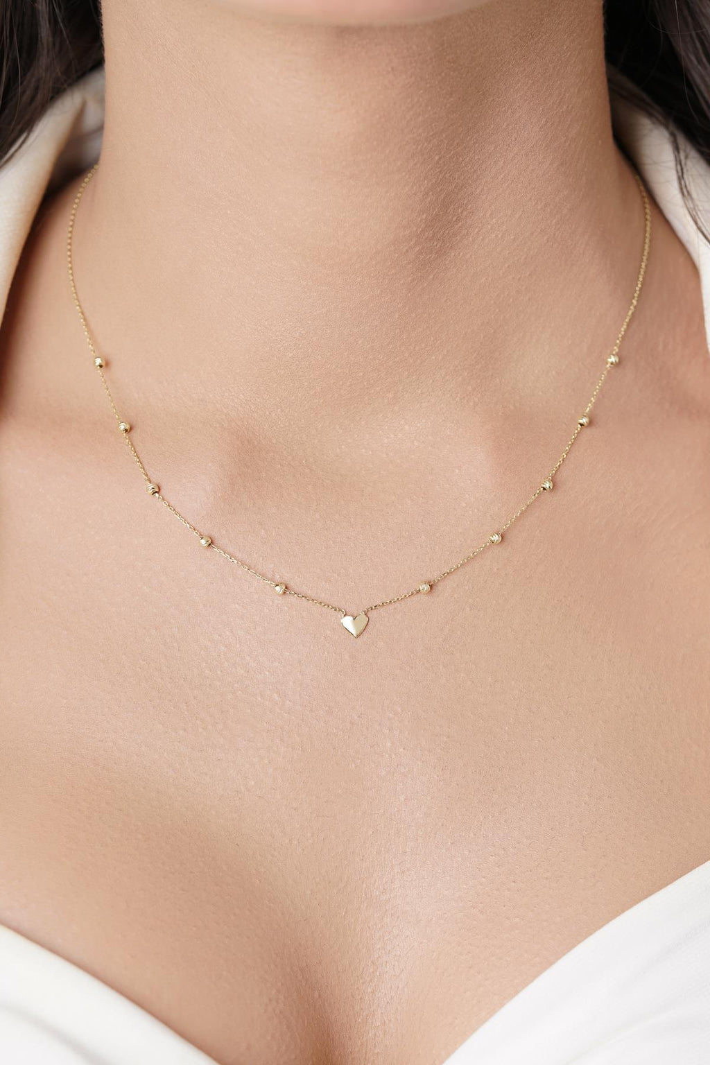 14ct Gold Heart Dorica Necklace