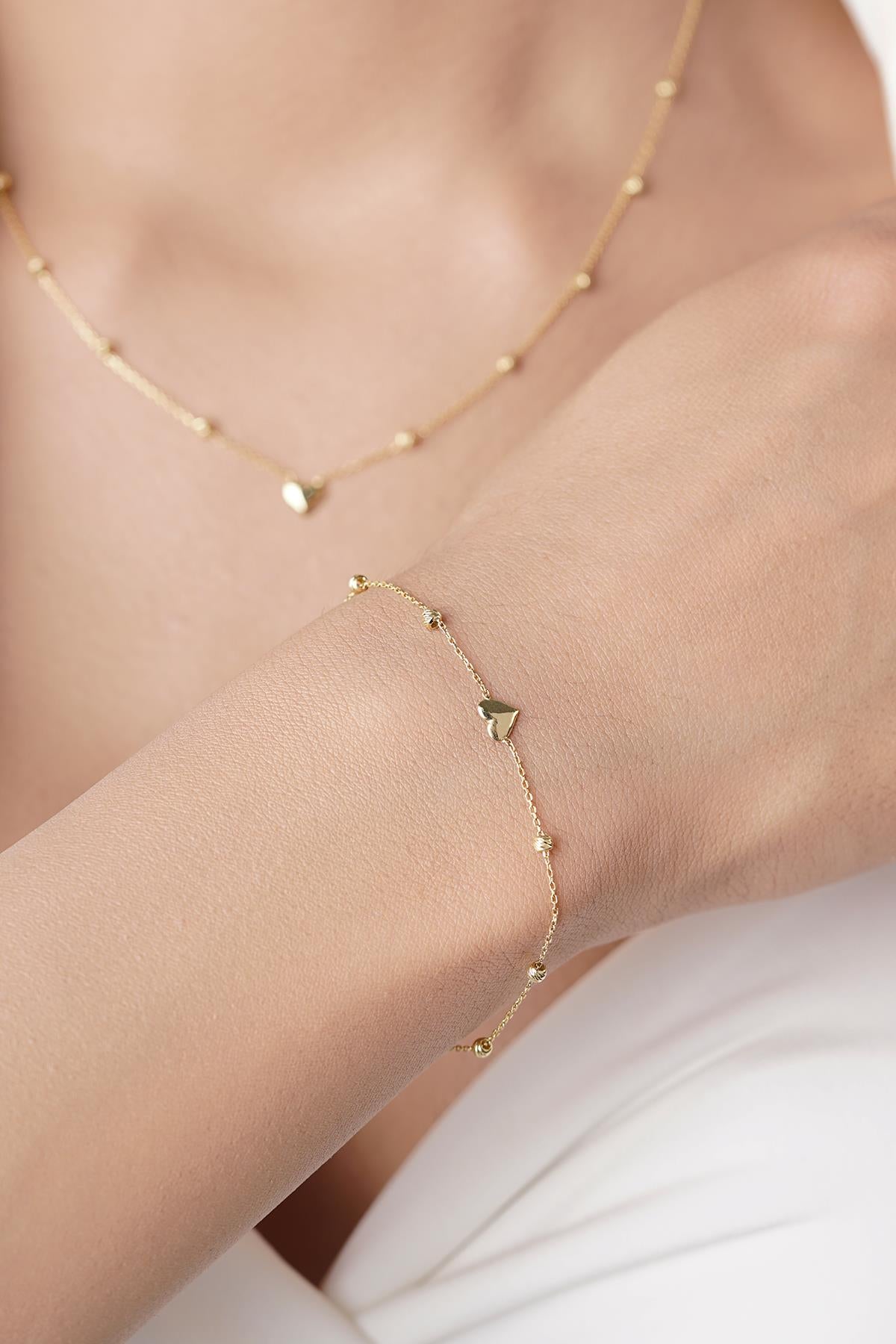 14ct Gold Heart Dorica Necklace