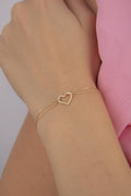 14ct Gold Heart Shape Bracelet