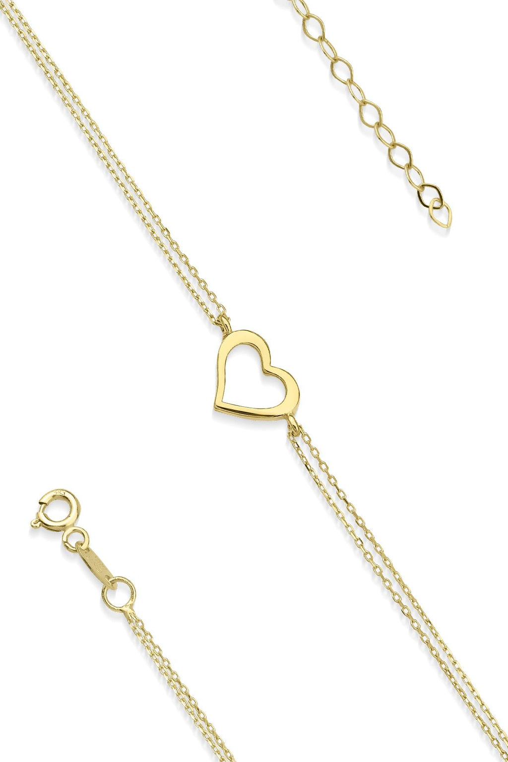 14ct Gold Heart Shape Bracelet