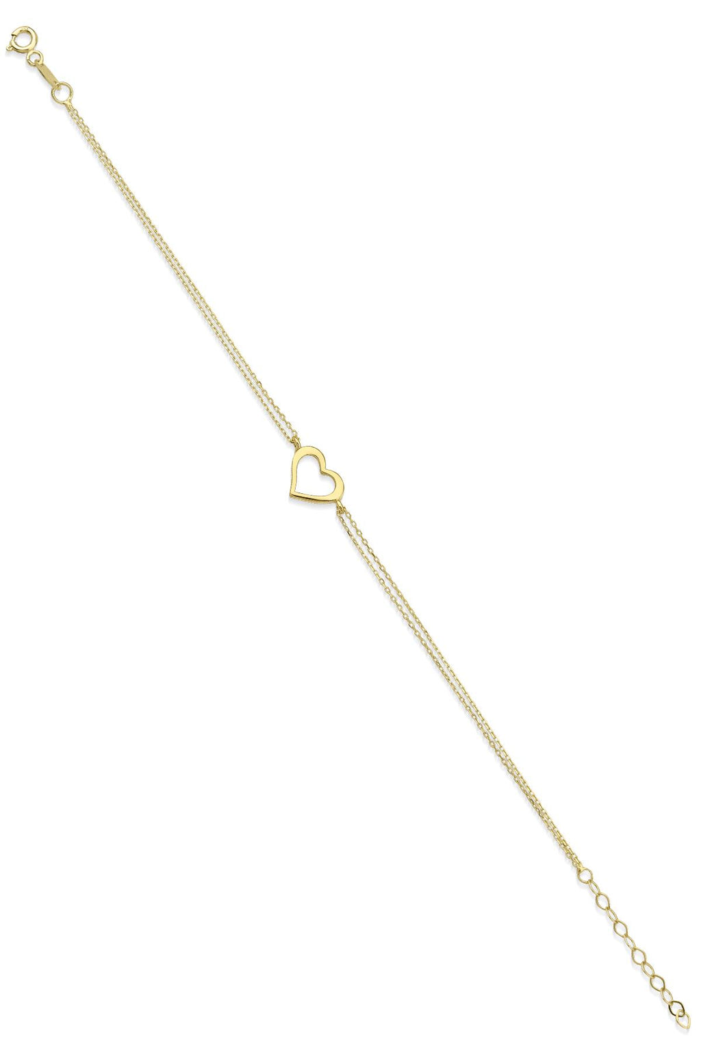 14ct Gold Heart Shape Bracelet