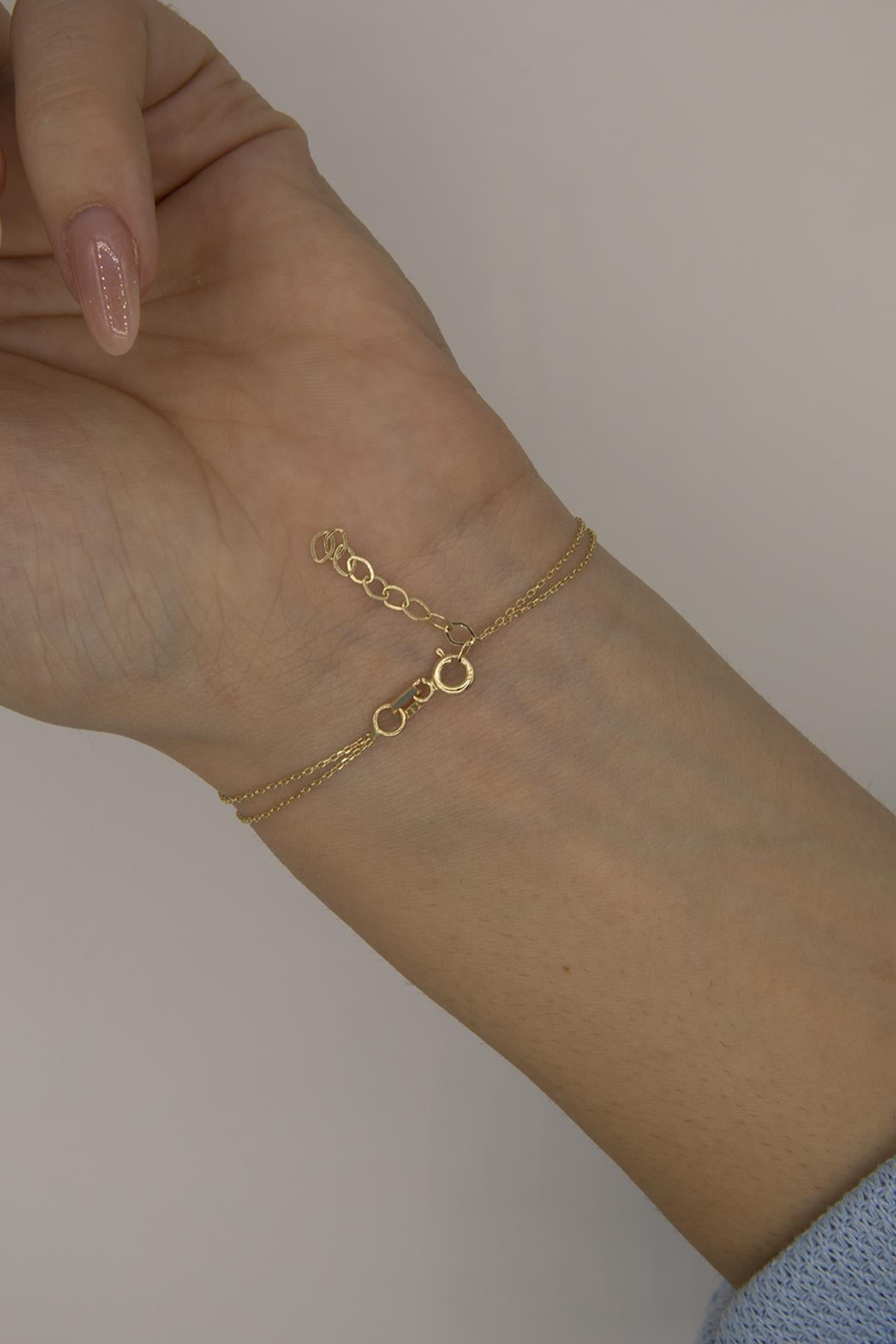 14K Gold Heart Shape Bracelet