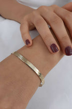 14ct Gold Herringbone Bracelet 0.196 inch