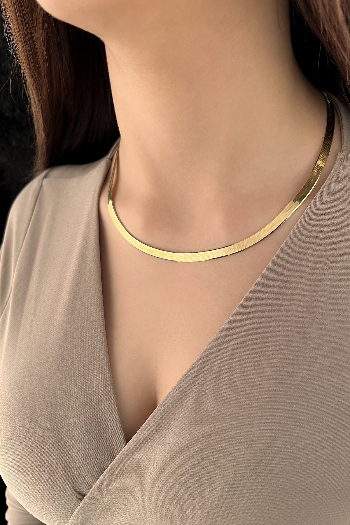 14ct Gold Herringbone Chain  0.204 inch