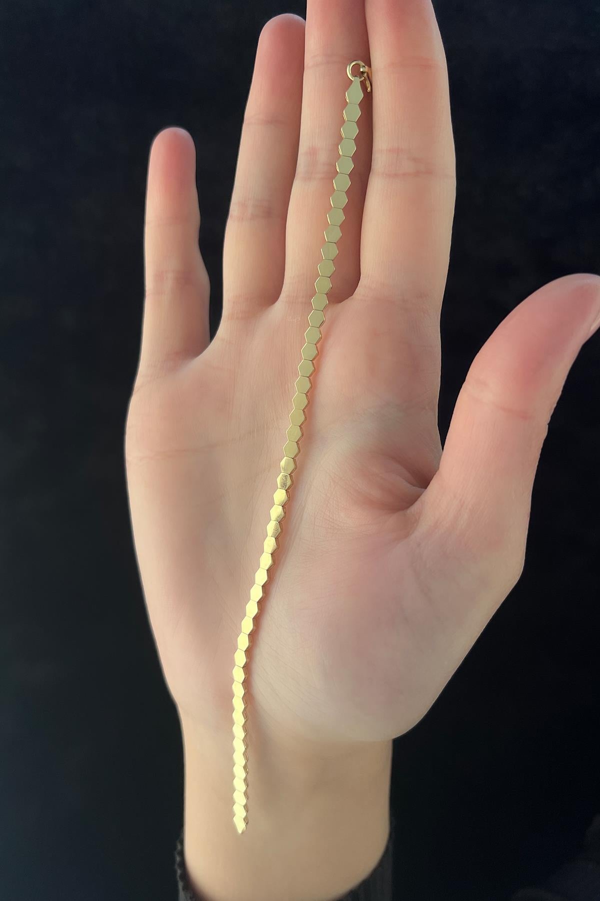 14K Gold Honeycomb Bracelet