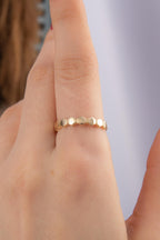 14ct Gold Honeycomb Ring