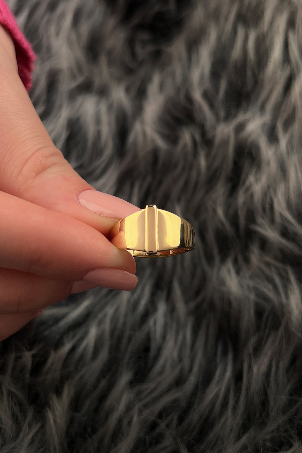 14ct Gold I Initial Ring